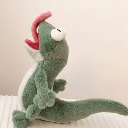 Viral Magnetic Squeaky Gecko Plush - Interactive Bag Charm