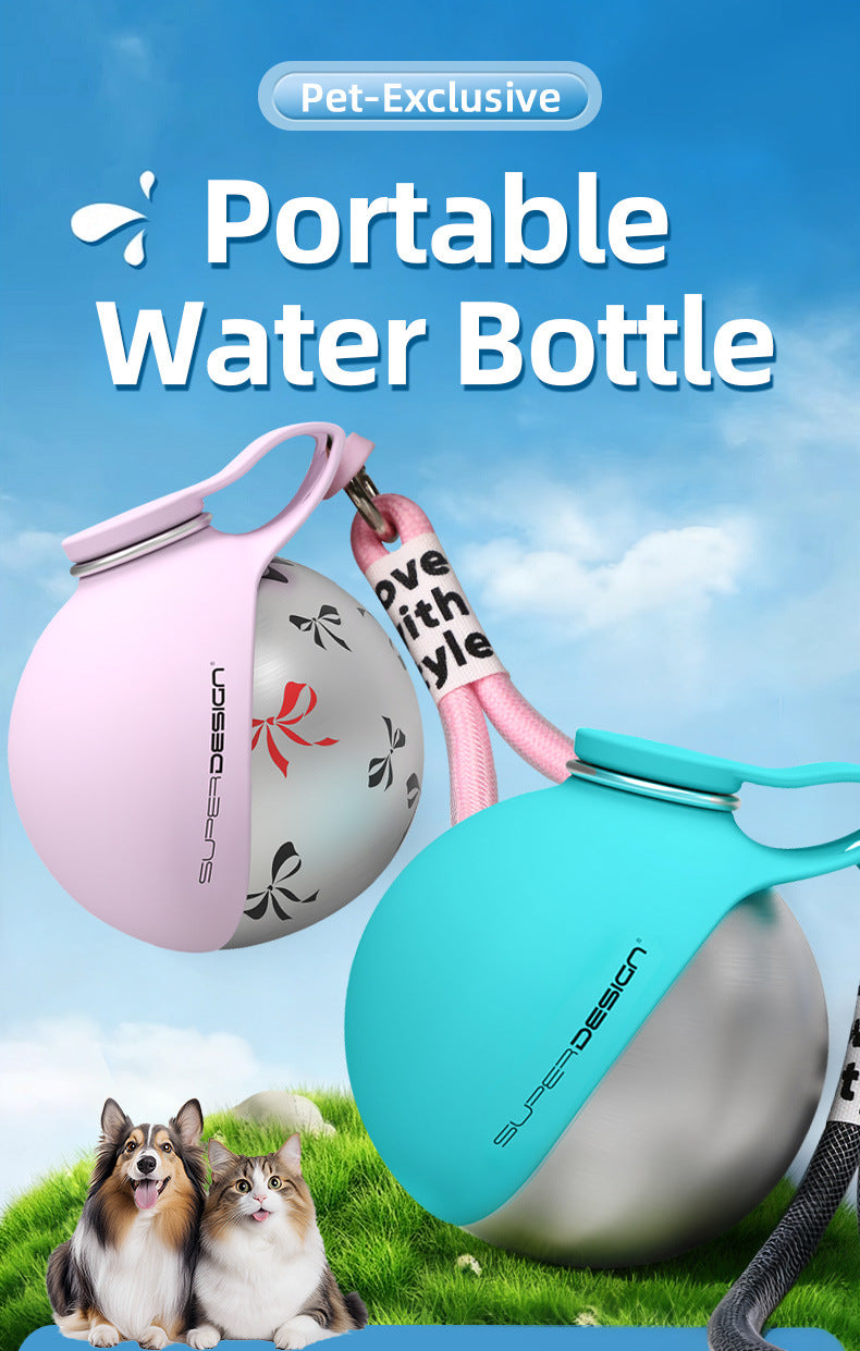 The AquaPup™ - 2-in-1 Foldable Pet Flask