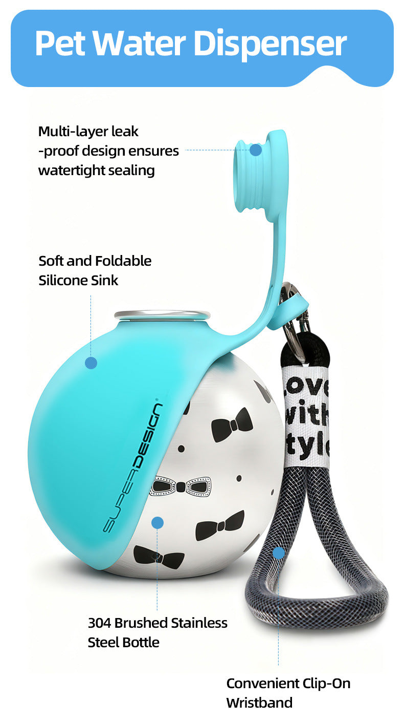 The AquaPup™ - 2-in-1 Foldable Pet Flask